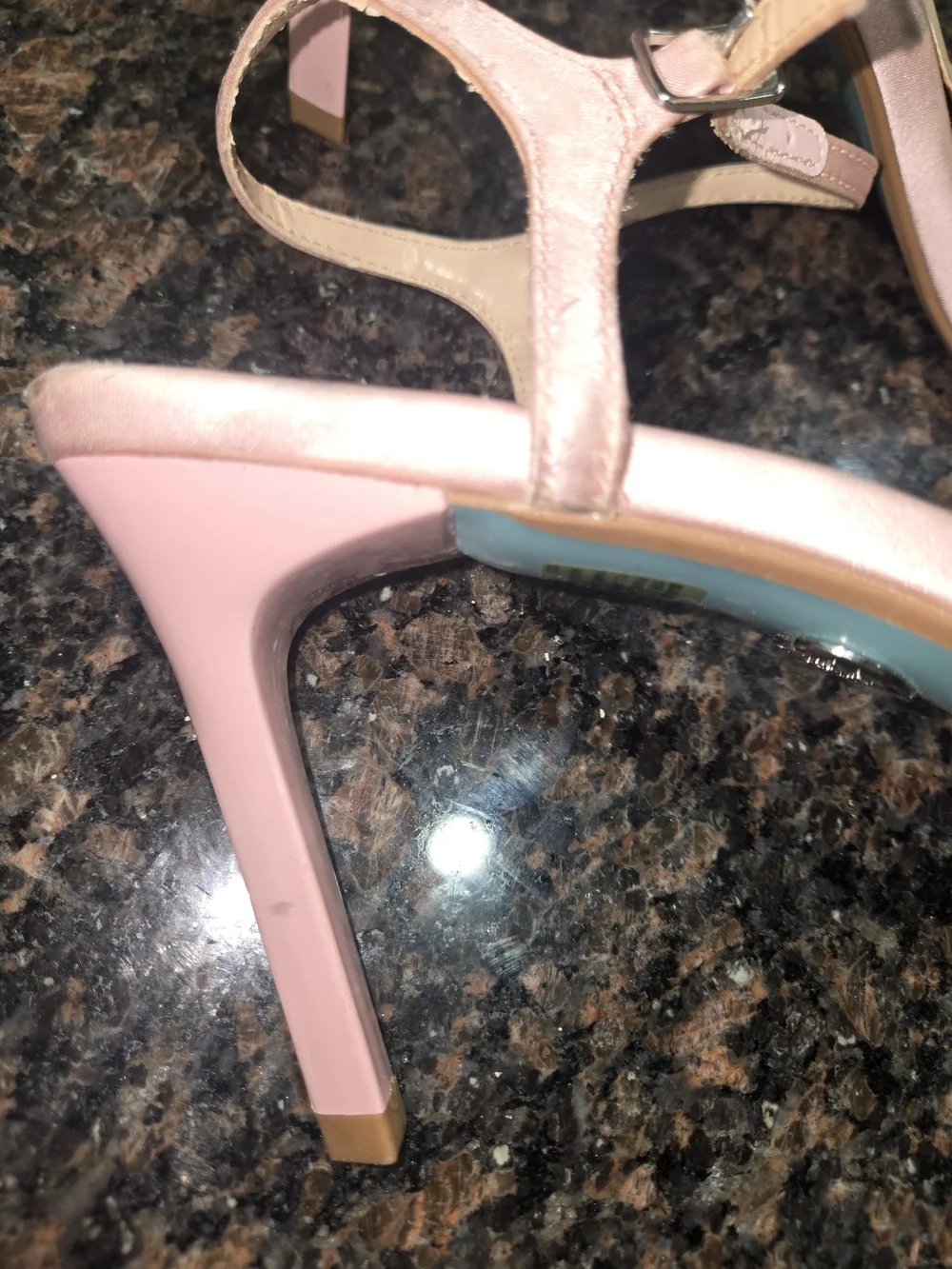 Betsey Johnson Pink Floral Pearl-Embellished Ankle-Strap Heels - Picture 5 of 7